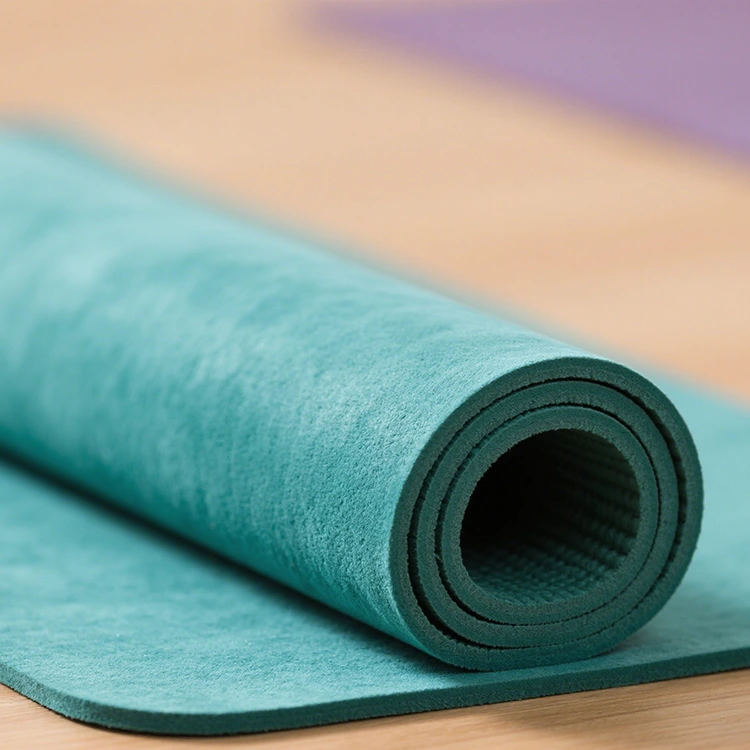 Tappetino da yoga in pelle scamosciata ultra-sottile ecologica
